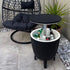 Black Ice Bucket Cooler Table 35L Outdoor Patio Bar Table Retractable Top