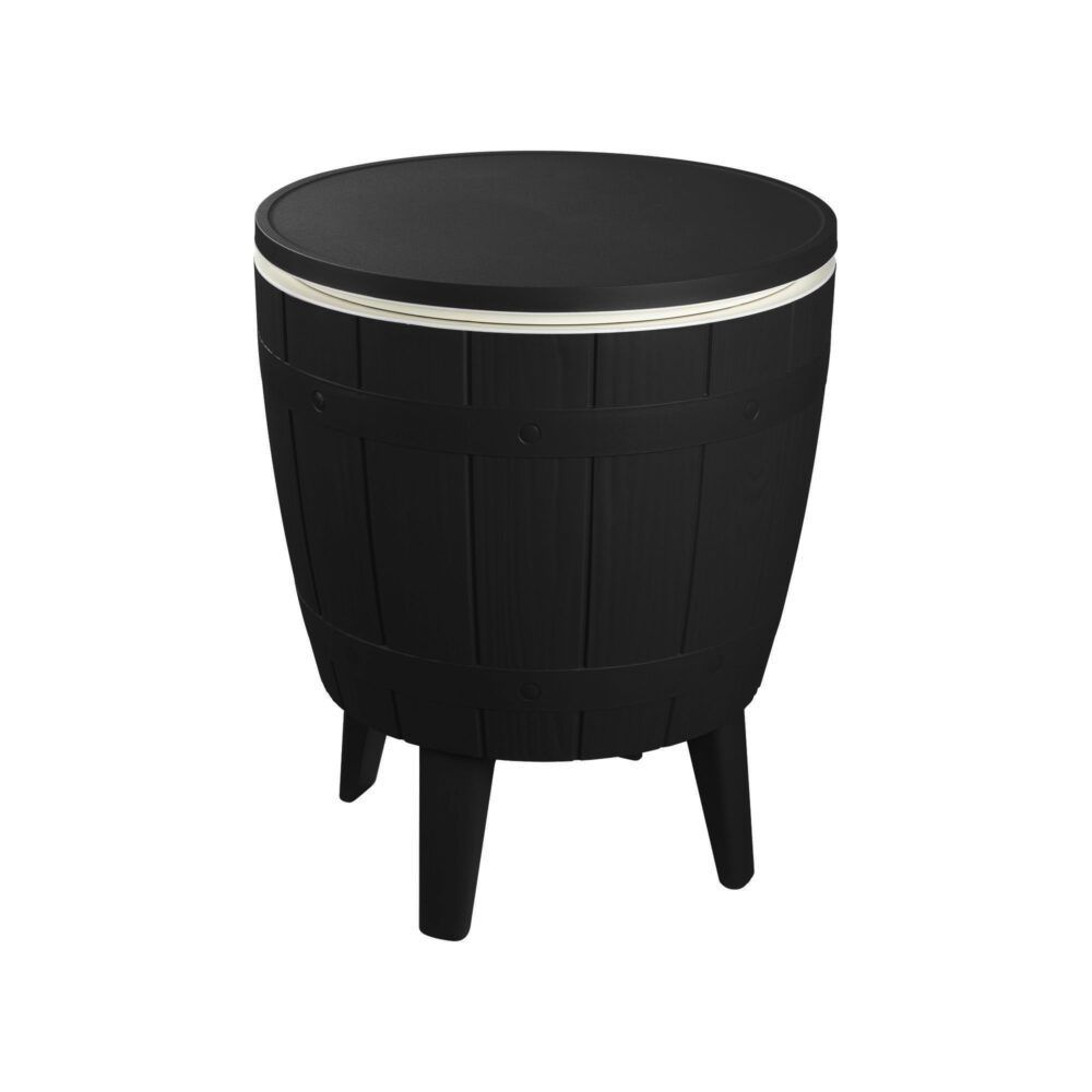Black Ice Bucket Cooler Table 35L Outdoor Patio Bar Table Retractable Top