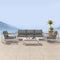 5 Seater Grandeur Outdoor Lounge Set White Aluminium Sofa Coffee Table