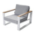 5 Seater Grandeur Outdoor Lounge Set White Aluminium Sofa Coffee Table