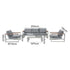 5 Seater Grandeur Outdoor Lounge Set White Aluminium Sofa Coffee Table