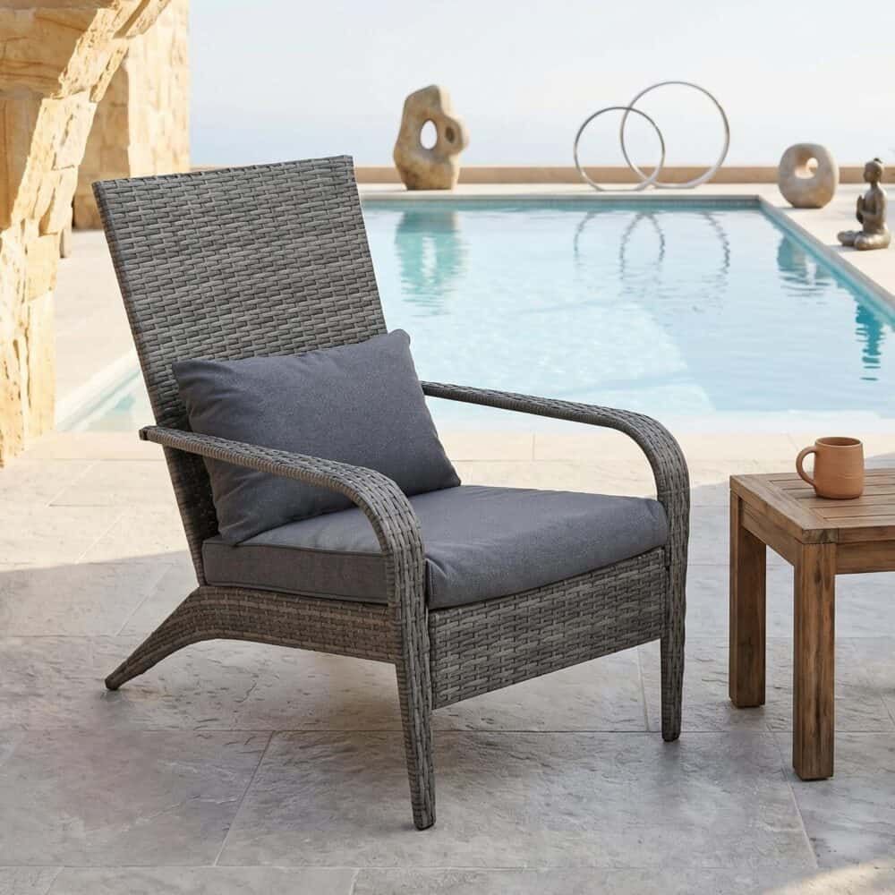 Coastal Weave Reclining Armchair with Bonus Cushion Covers