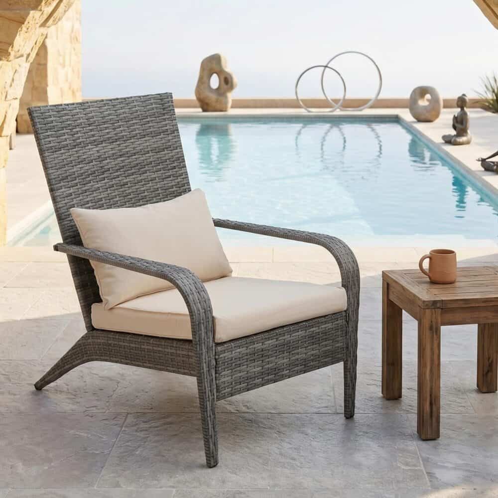 Coastal Weave Reclining Armchair with Bonus Cushion Covers