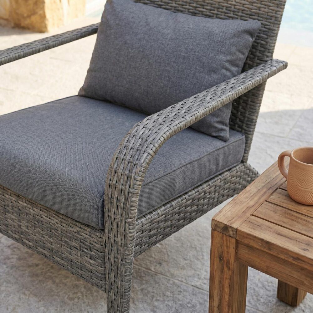 Coastal Weave Reclining Armchair with Bonus Cushion Covers