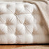 Bouclé Ottoman – White Rectangular Tufted Bench