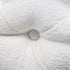 Bouclé Ottoman – White Rectangular Tufted Bench