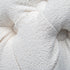 Bouclé Ottoman – White Rectangular Tufted Bench