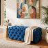 Velvet Ottoman – Navy Blue Rectangular Hand‑Tufted Bench