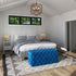 Velvet Ottoman – Navy Blue Rectangular Hand‑Tufted Bench