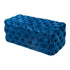 Velvet Ottoman – Navy Blue Rectangular Hand‑Tufted Bench