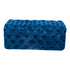 Velvet Ottoman – Navy Blue Rectangular Hand‑Tufted Bench