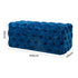 Velvet Ottoman – Navy Blue Rectangular Hand‑Tufted Bench