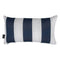 Bicolour Outdoor Lumbar Cushion Pillow Reversible Navy Floral Patio 40x20cm