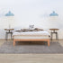 Double Wooden Bed Frame Natural Timber Platform Bed Base with Slats