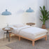 Single Size Warm Wooden Natural Bed Base Frame  King Single