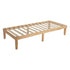 Single Size Warm Wooden Natural Bed Base Frame  King Single