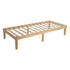 Single Size Warm Wooden Natural Bed Base Frame  King Single