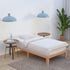 Single Size Warm Wooden Natural Bed Base Frame  Single