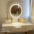Dressing Vanity Table Stool Set with Make-up LED Lighted Mirror-White