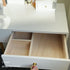 Dressing Vanity Table Stool Set with Make-up LED Lighted Mirror-White