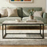 Industrial Style Marble Effect Rectangular Coffee Table