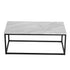 Industrial Style Marble Effect Rectangular Coffee Table
