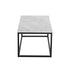 Industrial Style Marble Effect Rectangular Coffee Table