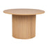 Luxe Ribbed Round Coffee Table Wooden