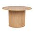 Luxe Ribbed Round Coffee Table Wooden