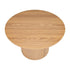 Luxe Ribbed Round Coffee Table Wooden