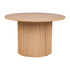 Luxe Ribbed Round Coffee Table Wooden