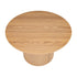 Luxe Ribbed Round Coffee Table Wooden