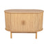 Natural Wood Ribbed Sideboard Cabinet