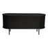 Ribbed Black Sideboard with Sliding Doors