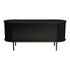 Ribbed Black Sideboard with Sliding Doors