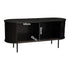 Ribbed Black Sideboard with Sliding Doors