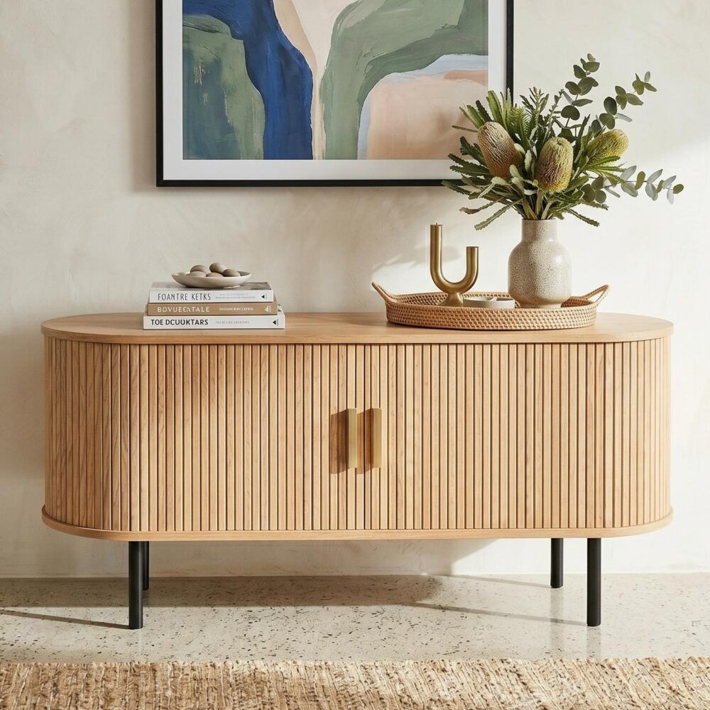 Ripple Sideboard with Sliding Doors â€” Earthy Elegance Redefined