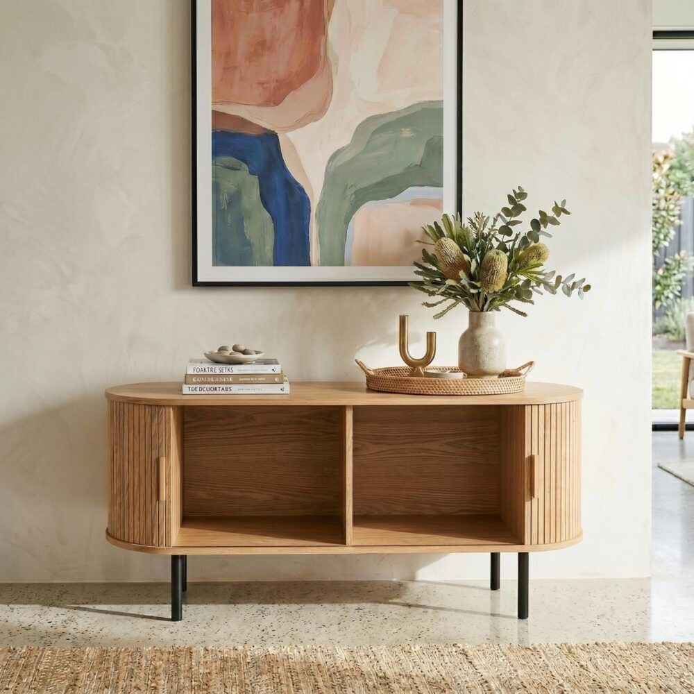 Ripple Sideboard with Sliding Doors â€” Earthy Elegance Redefined
