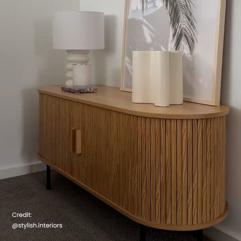 Ripple Sideboard with Sliding Doors â€” Earthy Elegance Redefined