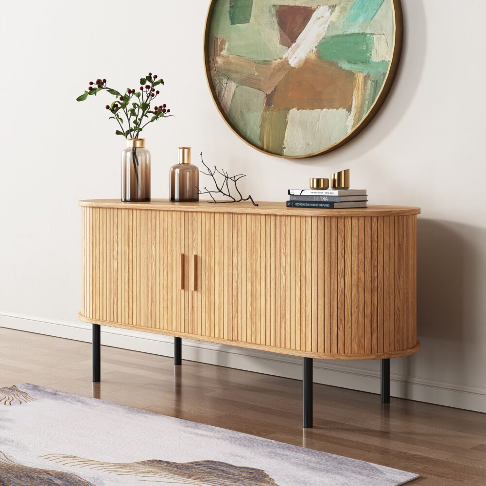 Ripple Sideboard with Sliding Doors â€” Earthy Elegance Redefined