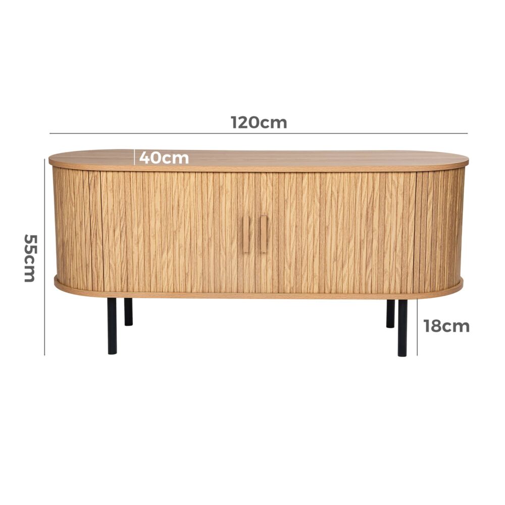 Ripple Sideboard with Sliding Doors â€” Earthy Elegance Redefined