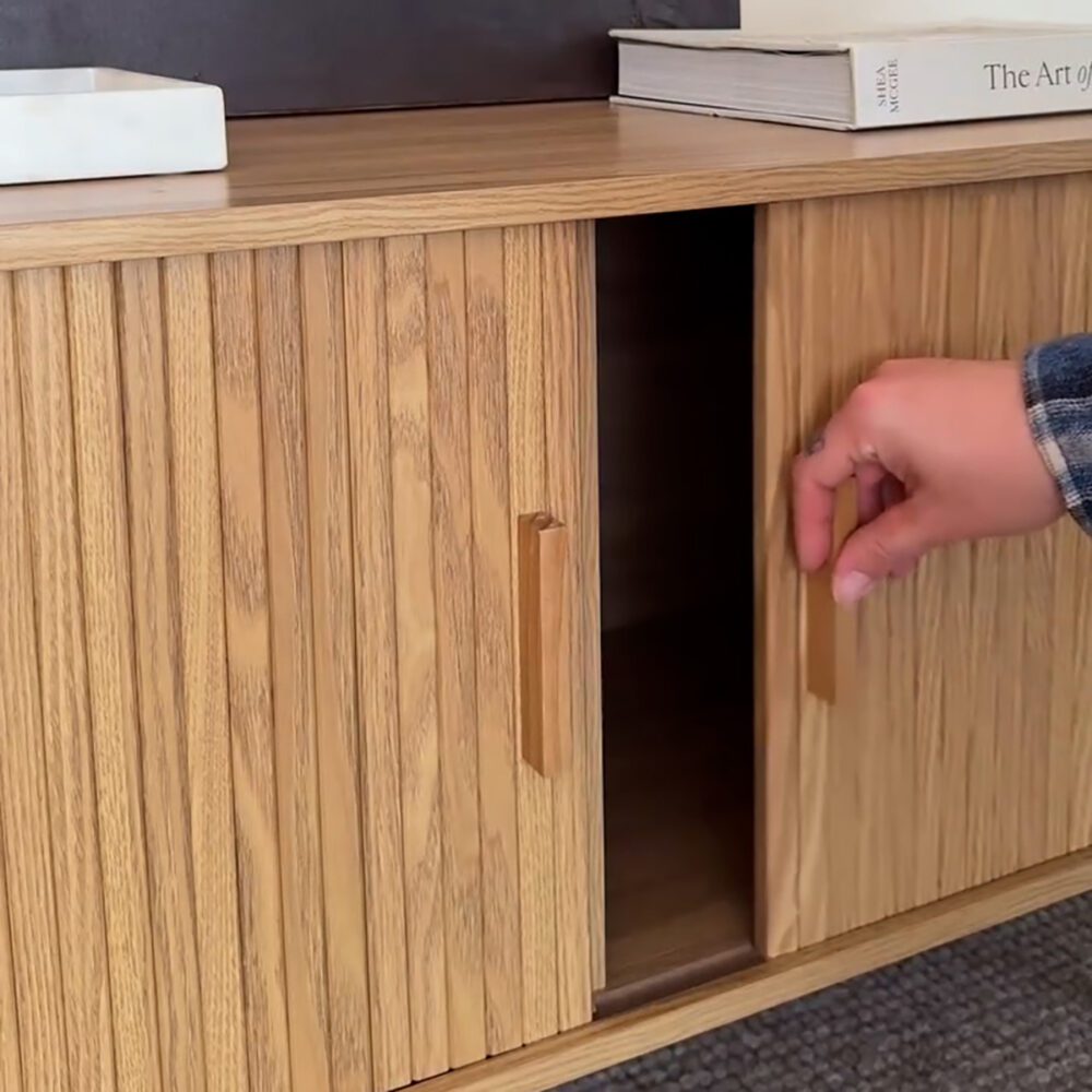 Ripple Sideboard with Sliding Doors â€” Earthy Elegance Redefined