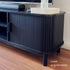 160cm Ribbed Black Entertainment Unit