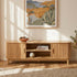 160cm Ribbed Natural Entertainment Unit