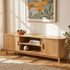 160cm Ribbed Natural Entertainment Unit