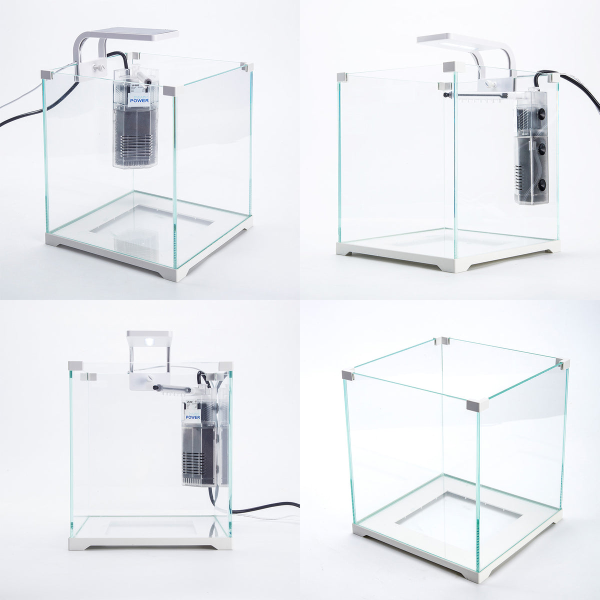 16L Starfire Glass Aquarium with LED Light and Filter Pump