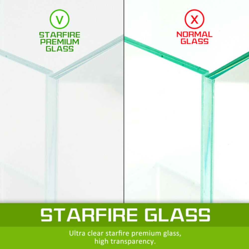 16L Starfire Glass Aquarium with LED Light and Filter Pump