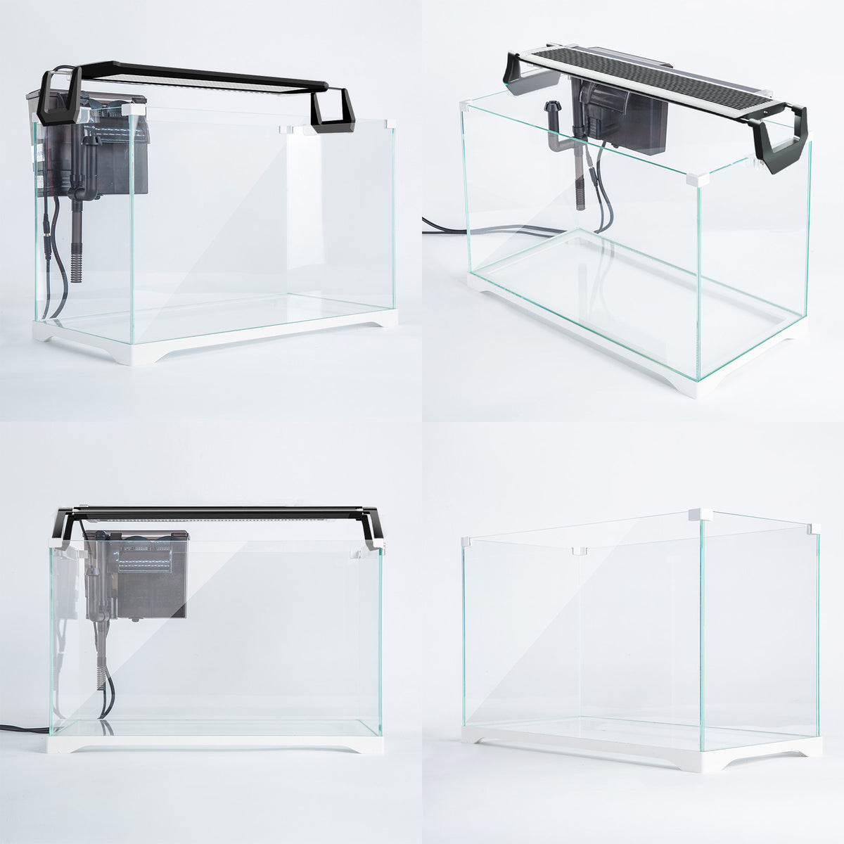 39L Starfire Glass Aquarium with LED Light and Filter Pump