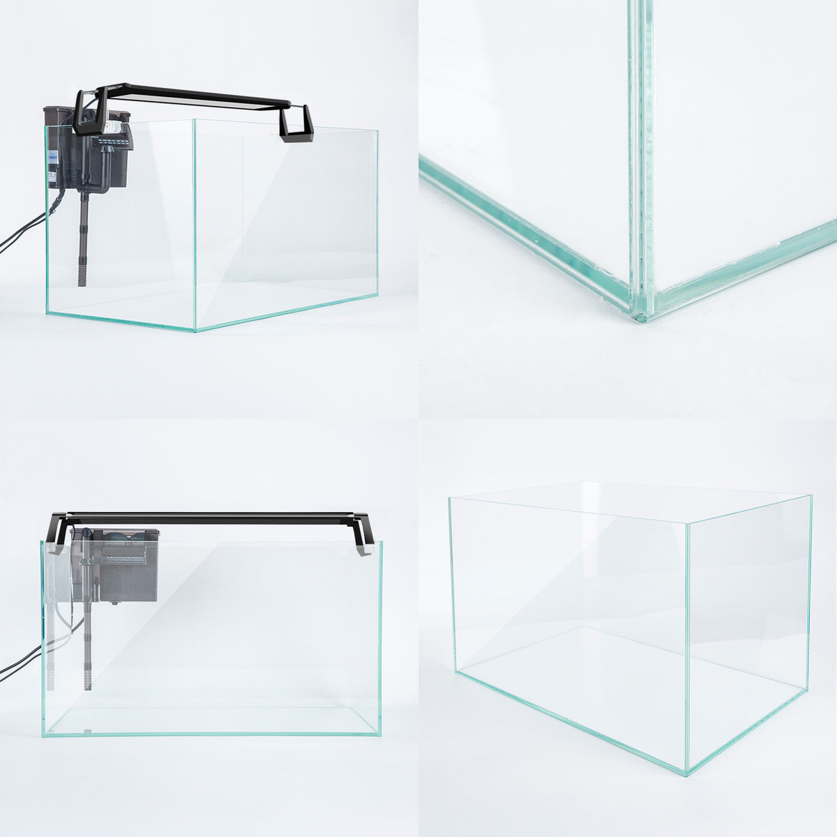 70L Starfire Glass Aquarium with LED Light and Filter Pump