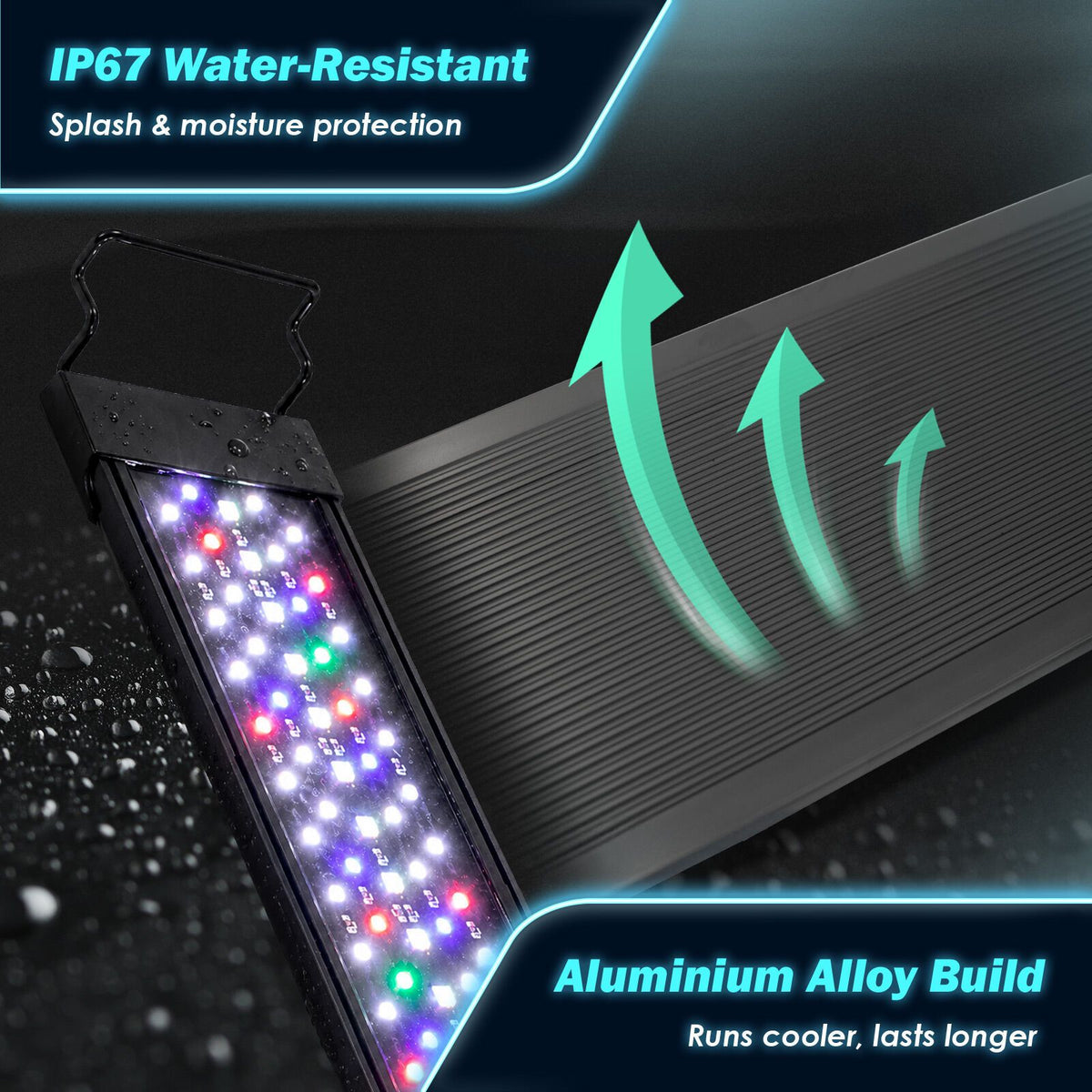 Planted Aquarium LED Light Day Night Cycle Full Spectrum 12W 26cm